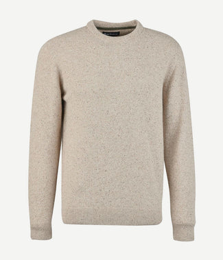 Barbour trui lamswol beige | Regular-fit