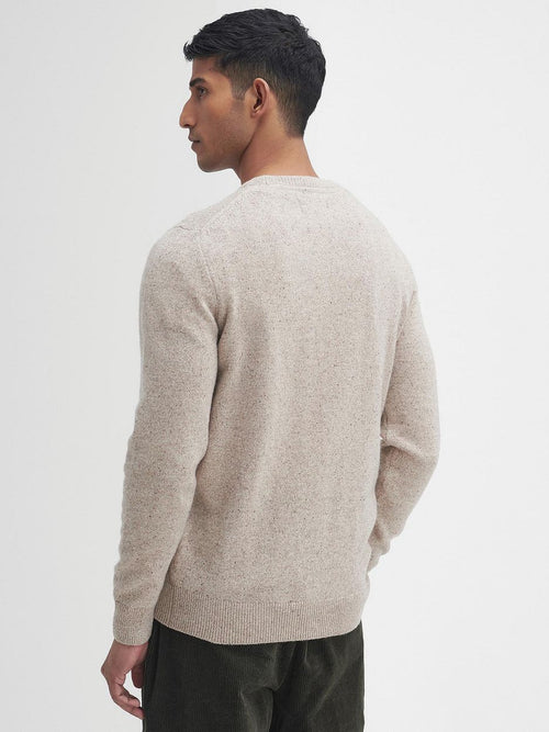 Barbour trui lamswol beige | Regular-fit