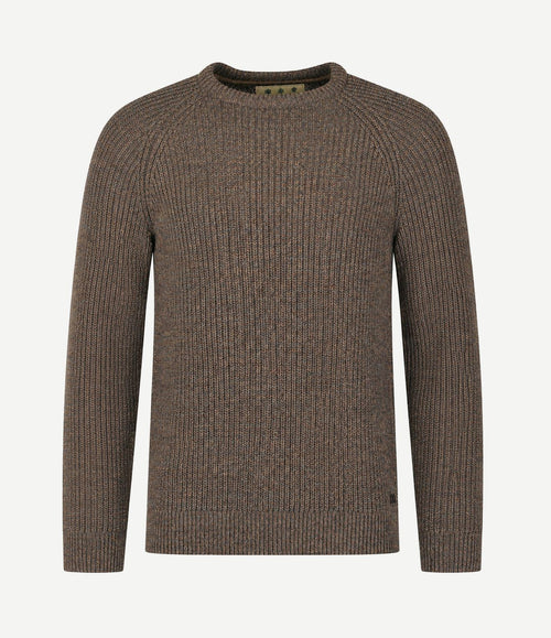 Trui lamswol knitted bruin