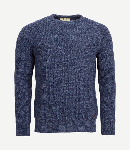 Trui lamswol knitted donkerblauw
