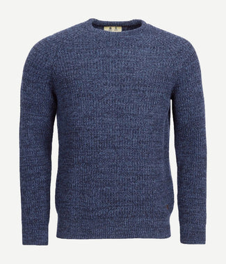 Barbour trui lamswol knitted donkerblauw | Regular-fit