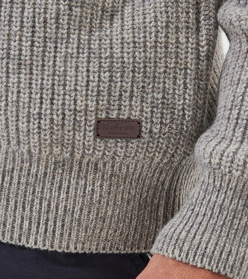 Trui lamswol knitted stone grijs