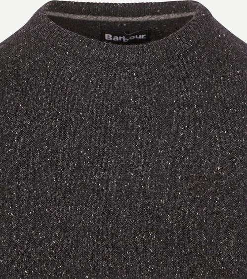 Barbour trui lamswol zwart | Regular-fit