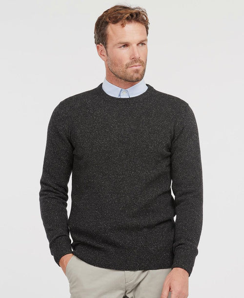 Barbour trui lamswol zwart | Regular-fit