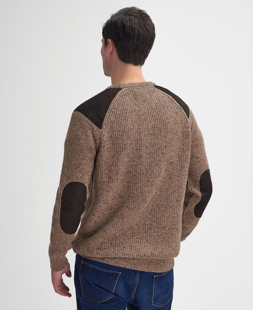 Barbour trui raisthorpe lamswol beige | Regular-fit