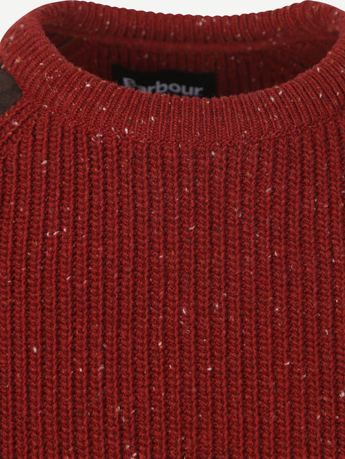 Barbour trui raisthorpe lamswol rood | Regular-fit