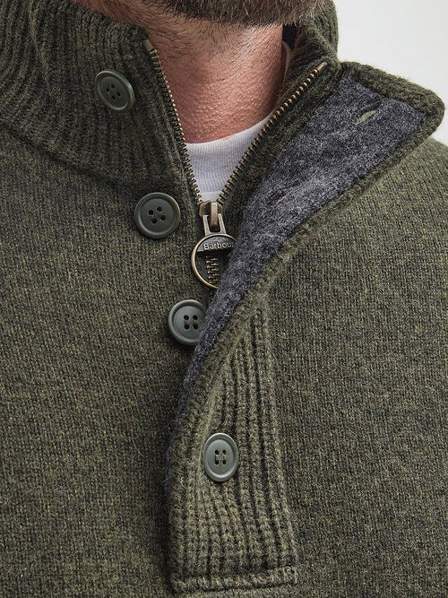 Barbour trui wol patch groen