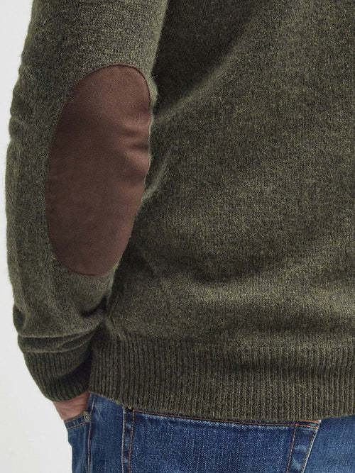 Trui wol patch groen