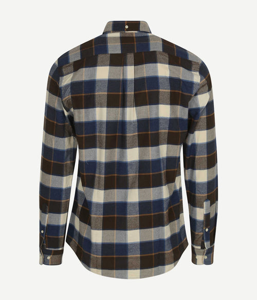Barbour valley overhemd ruit bruin blauw