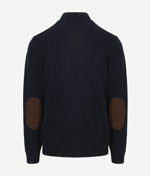 Barbour cardigan patch donkerblauw | Regular-fit