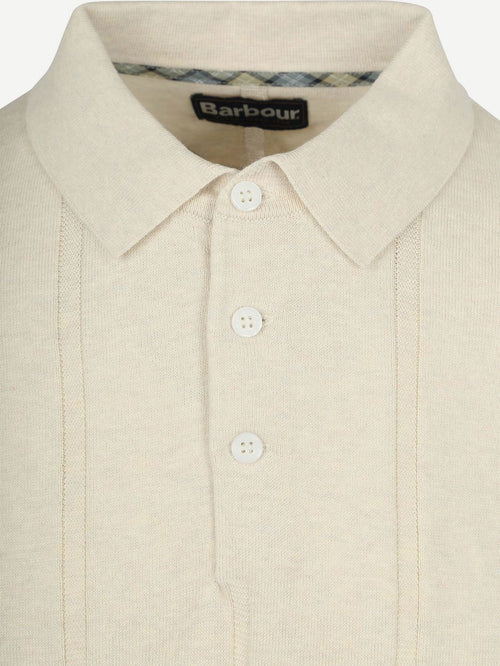 Wellburn knitted polo ecru