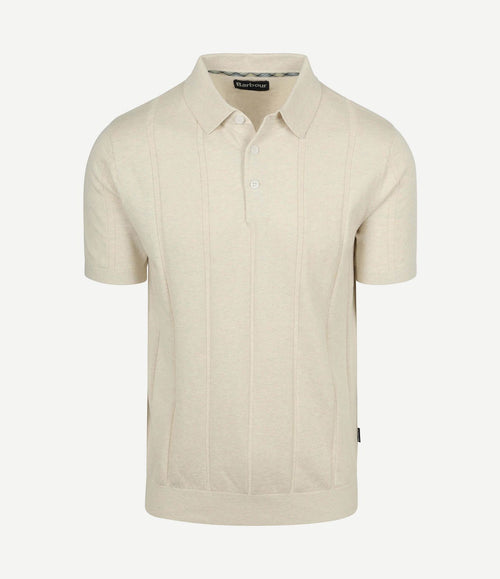 Wellburn knitted polo ecru
