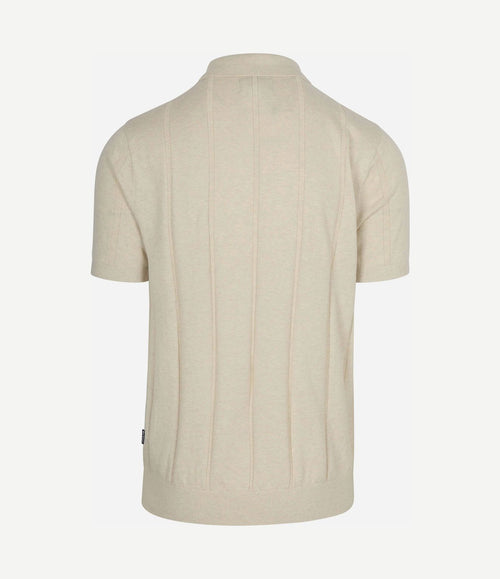 Wellburn knitted polo ecru