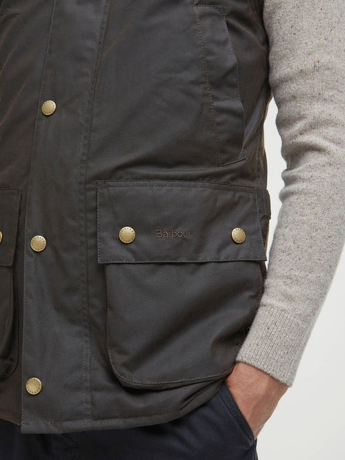 Westmoreland wax bodywarmer olijfgroen