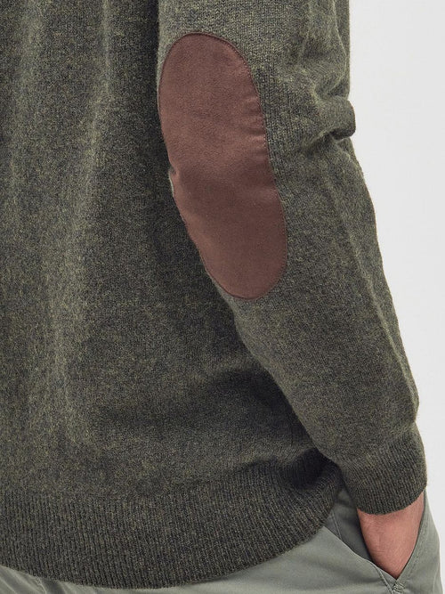 Barbour zip vest lamswol donkergroen | Regular-fit