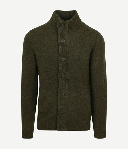 Barbour zip vest lamswol donkergroen | Regular-fit