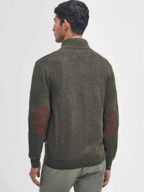 Barbour zip vest lamswol donkergroen | Regular-fit