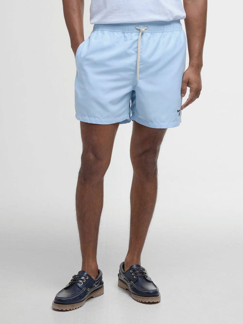 Barbour zwemshort logo lichtblauw