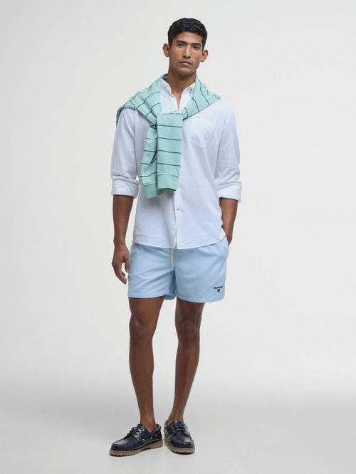 Barbour zwemshort logo lichtblauw