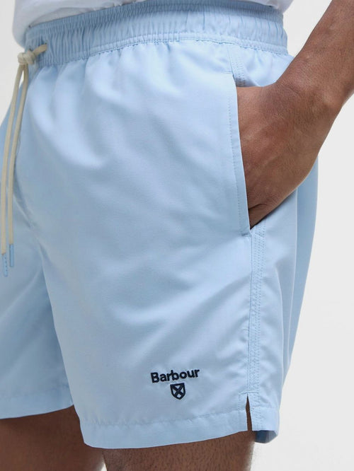 Barbour zwemshort logo lichtblauw