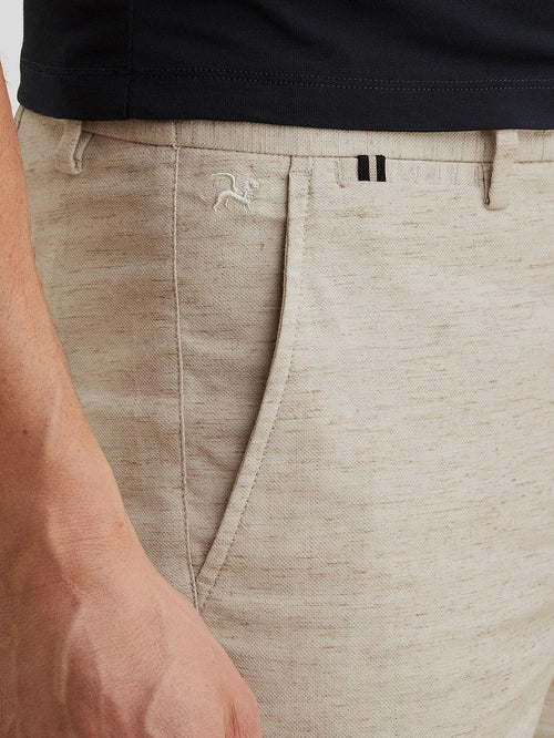 V11 short linen blend beige