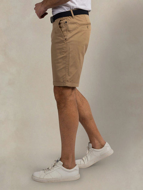 Shorts twill stretch dune beige