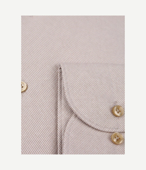 Heavy twill overhemd beige