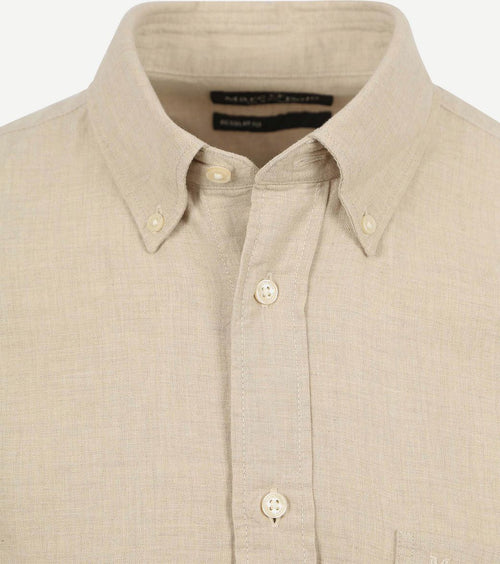 Overhemd twill beige