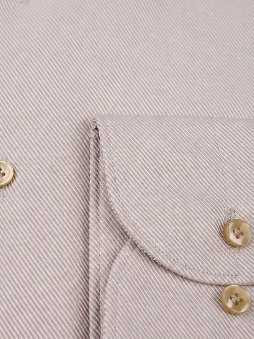 Heavy twill overhemd beige