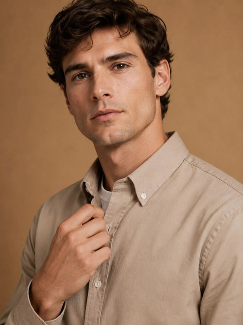 The tommy overhemd beige