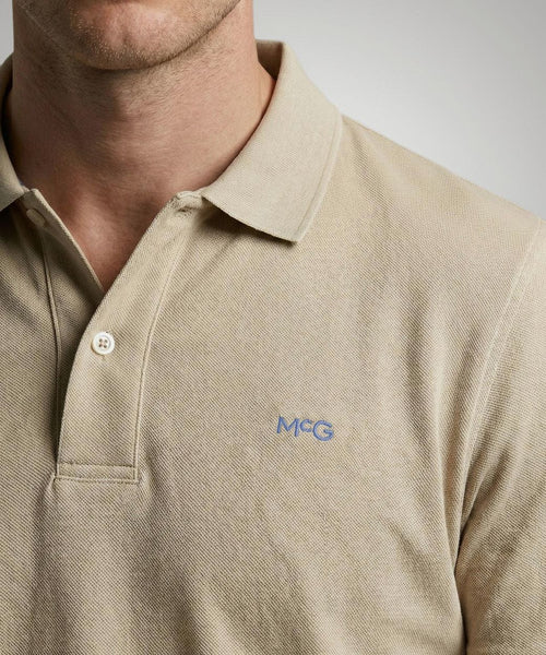 Piqué polo sand