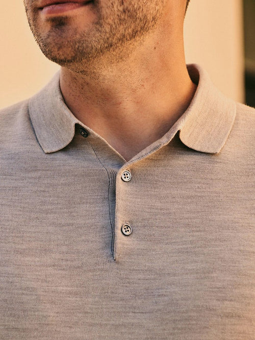 Polo rishi merinowol beige