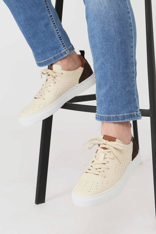 Grain sneaker beige