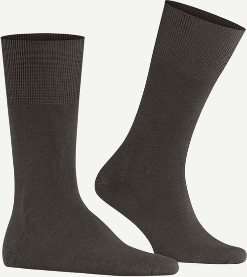 Falke airport sok donkerbruin melange