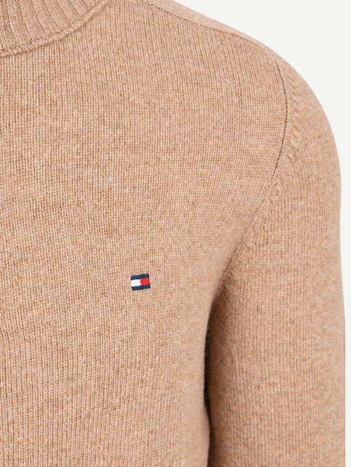 Pullover halfzip lambswool safari canvas heather