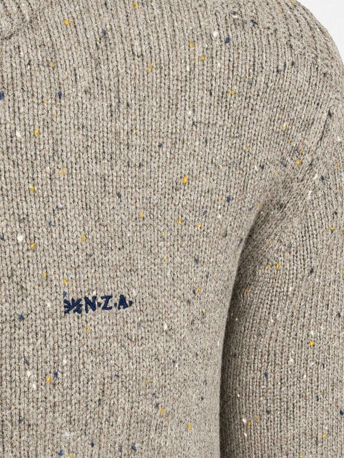 Pullover mocker eltham knit melange tan sand