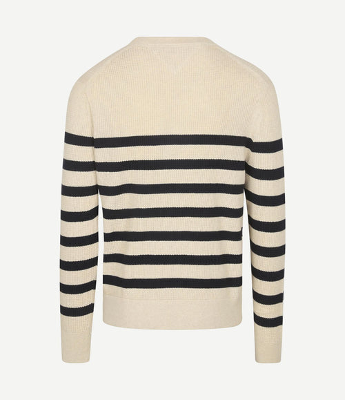 Sweater ink stripes beige