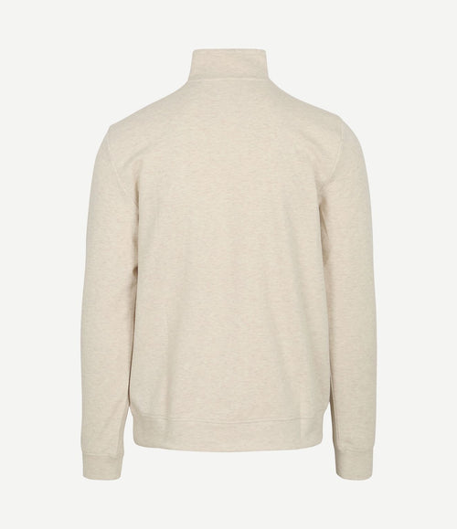 Trui halfzip cesar beige