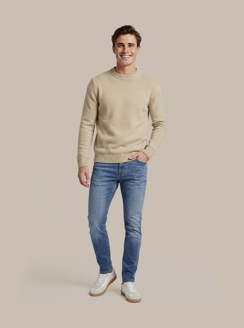 Pullover bouclé beige