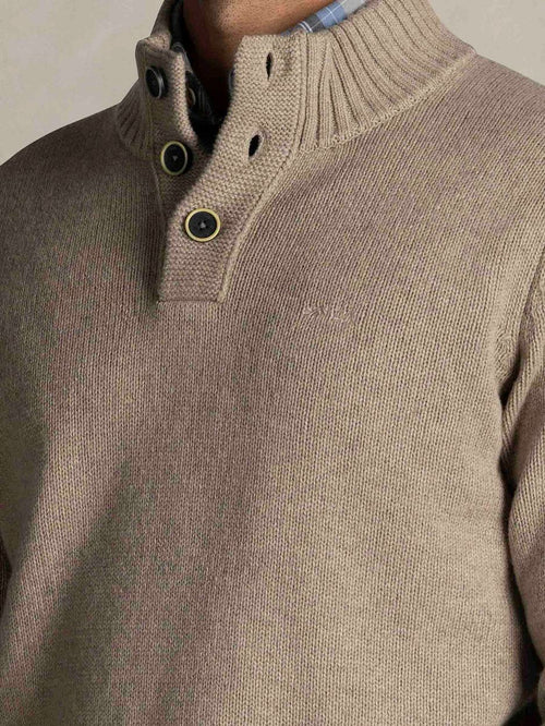 Pullover mocker adan warm beige