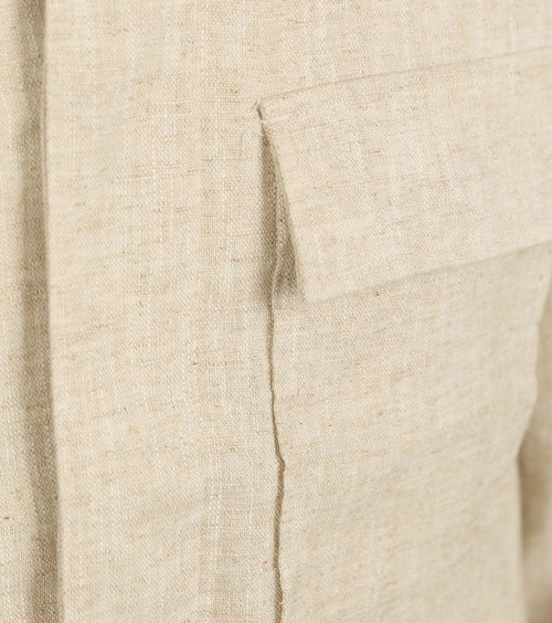 Overshirt linnen blend beige