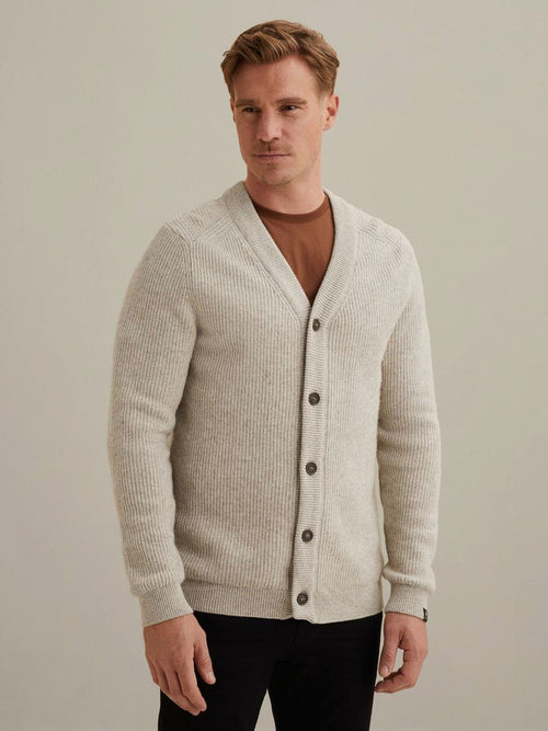 Vest wol blend beige