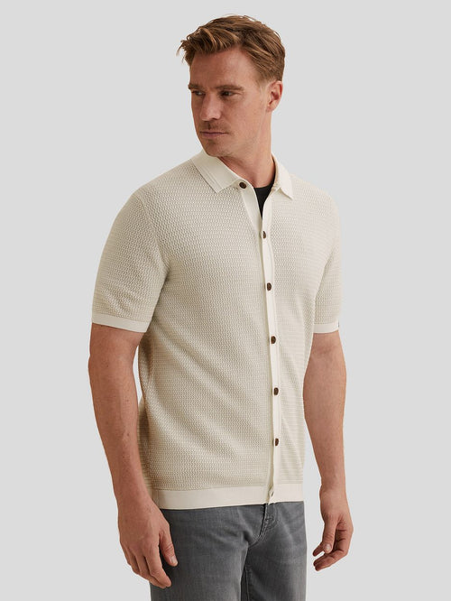 Short sleeve cardigan ecru