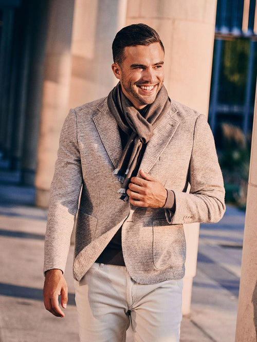 Knitted colbert unlined beige