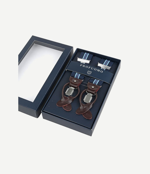 Luxe bretel donkerblauw-lichtblauw