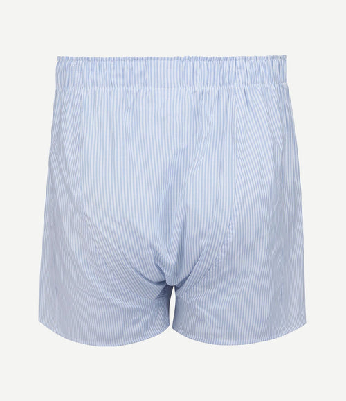 Boxershort striped Oxford blauw
