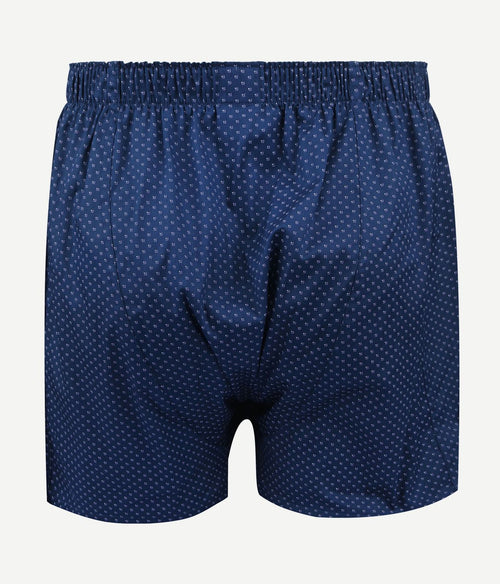 Boxershort print donkerblauw