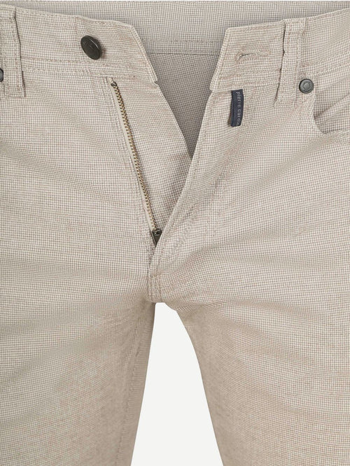 Pierre Cardin broek Lyon tapered print greige
