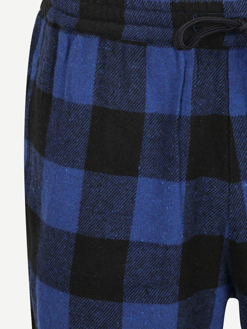 Loungebroek ruit blauw