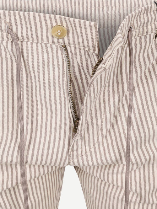Relaxed short stripes beige